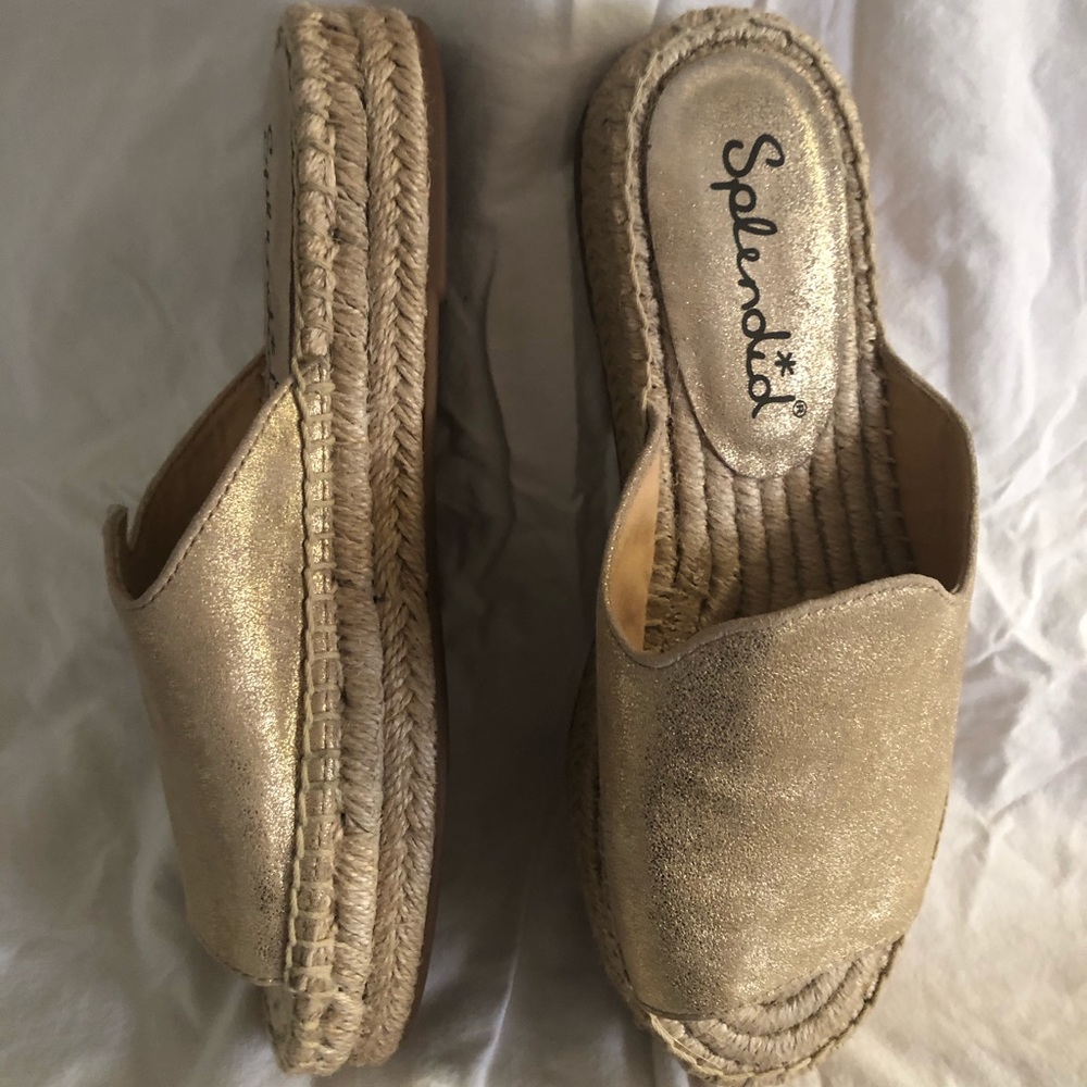 Splendid soft gold metallic slip one